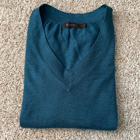 Small green Vneck sweater from The Limited - Picture 2 of 7